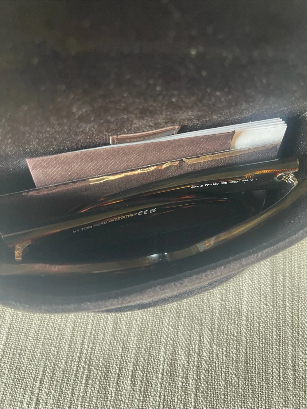 NIB TOM FORD ATHENA TF 1190 53E CAT EYE STRIPED TORTOISESHELL LUXURY SUNGLASSES